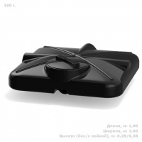 Бак для душа Полимер-Групп "Роса" 160 л с лейкой