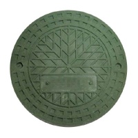 Люк полимерпесчаный Gidrogroup 425 мм для дренажного колодца, зеленый