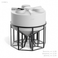 Емкость Полимер-Групп KV 3000 литров с обрешеткой