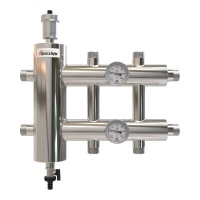 Распределительный коллектор отопления Прокситерм GSK 40-3 с гидрострелкой 120 кВт, 3 контура