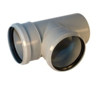 Тройник Политэк 110-110-90° для внутренней канализации