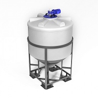 Емкость ЭкоПром ФМ 1000 литров в обрешетке с лопастной мешалкой