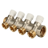 Коллектор Stout с регулировочными вентилями 1x3/4EK с 4 отводами, SMB 6851 013404