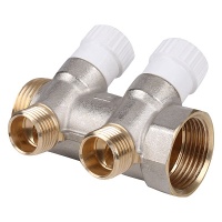 Коллектор Stout с регулировочными вентилями 1x1/2 с 2 отводами, SMB 6851 011202