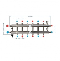 Распределительный коллектор отопления Прокситерм GK 25-7 до 60 кВт, 7 контуров