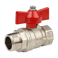 Кран шаровой Stout стандартнопроходной 3/4 ВН, бабочка