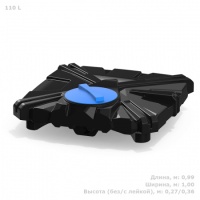 Бак для душа Полимер-Групп "Роса-2" 110 л с лейкой