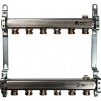 Коллектор Stout из нержавеющей стали для радиаторной разводки 1/3/4x6, SMS 0923 000006