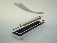 Внутрипольный конвектор Бриз Бриз 380х120х2800 с естественной конвекцией