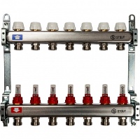 Коллектор Stout из нержавеющей стали с расходомерами 1/3/4x7, SMS 0917 000007
