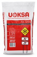 Противогололедный материал UOKSA Актив -25°C с ингибитором коррозии, 20кг