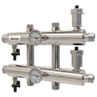 Распределительный коллектор отопления Прокситерм GK 32-3 до 85 кВт, 3 контура