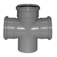 Крестовина Политэк 50-50-50-90° одноплоскостная для внутренней канализации