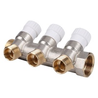 Коллектор Stout с регулировочными вентилями 3/4x1/2 с 3 отводами, SMB 6851 341203