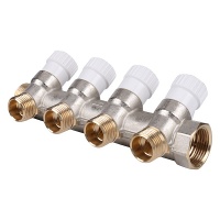 Коллектор Stout с регулировочными вентилями 3/4x1/2 с 4 отводами, SMB 6851 341204