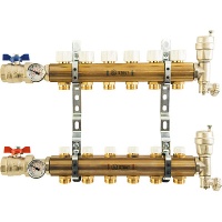 Коллектор Stout распределительный из латуни без расходомеров 1/3/4x11, SMB 0468 000011