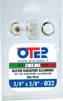 Монтажный комплект Oter 3/4" без кронштейнов для алюминиевых и биметаллических радиаторов